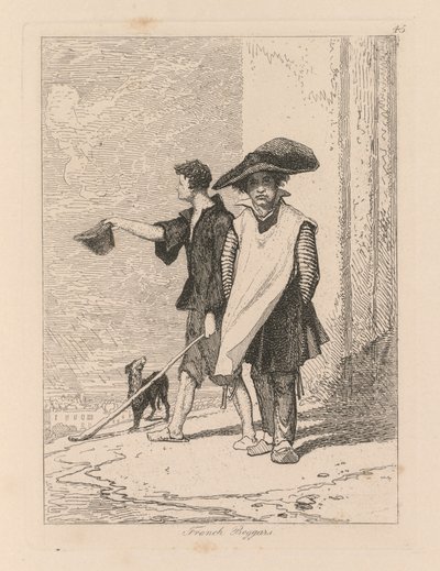 Liber Studiorum: Tafel 45, Französische Bettler von John Sell Cotman
