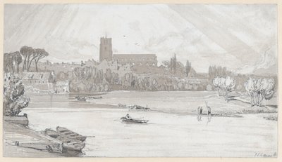 Die Stadt Beccles von der Brücke aus, Suffolk von John Sell Cotman