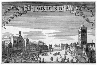 Ansicht von Westminster Hall und New Palace Yard, London, ca. 1648 von John Seller
