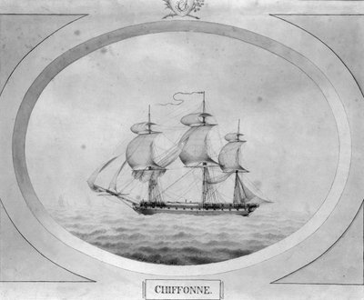 Chiffonne, das Schiff, das Charles Adam von den Franzosen auf den Seychellen eroberte von John Shertcliffe