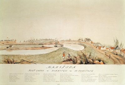 Manitoba, zeigt eine Handelsstation der Hudson Bay Company, 1871 von John Simpson