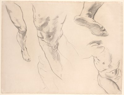 Figurenstudien eines nackten Jugendlichen, spätes 19. - frühes 20. Jahrhundert von John Singer Sargent