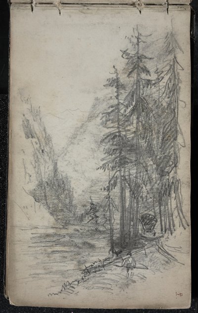 Berglandschaft mit Bäumen, 1871-72 von John Singer Sargent