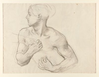 Studie von Klytaimnestra für Orestes von den Furien verfolgt, Wandgemälde, Treppe, Museum of Fine Arts, Boston von John Singer Sargent