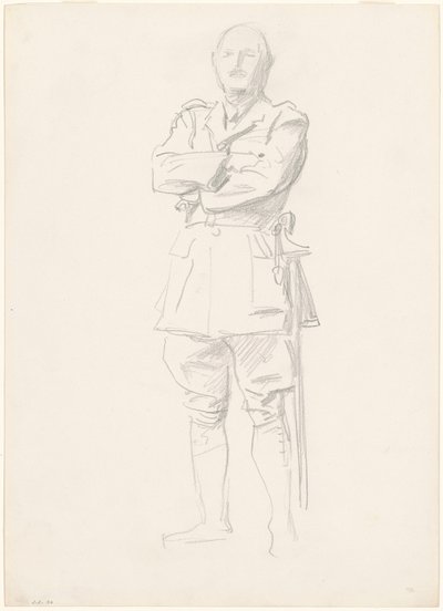 Studie von General Louis Botha für Generaloffiziere des Ersten Weltkriegs, 1920-1922 von John Singer Sargent