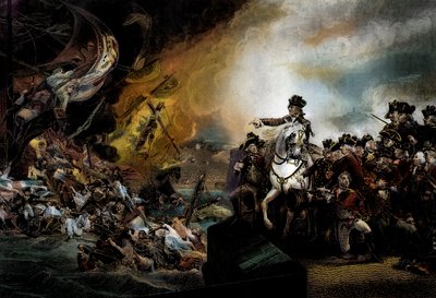 Große Belagerung von Gibraltar von John Singleton (after) Copley