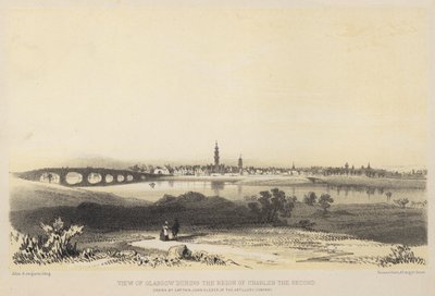 Ansicht von Glasgow während der Herrschaft von Karl II. von John Slezer