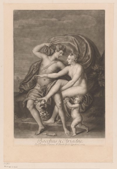 Bacchus findet Ariadne auf Naxos von John Smith