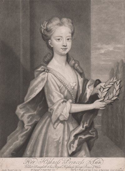 Ihre Hoheit Prinzessin Ann, älteste Tochter seiner königlichen Hoheit George Prince of Wales, 1720 von John Smith