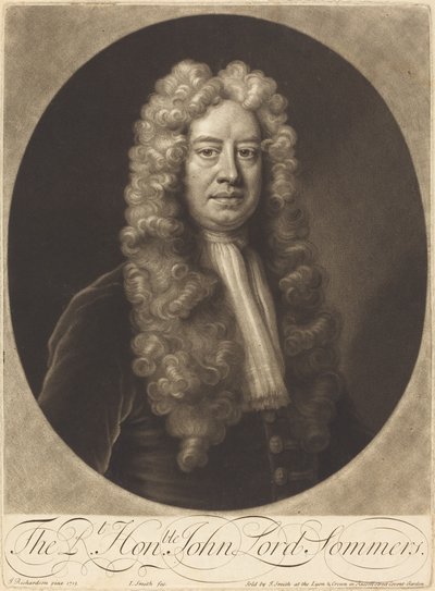 John Lord Sommers von John Smith after Jonathan Richardson, Sr.