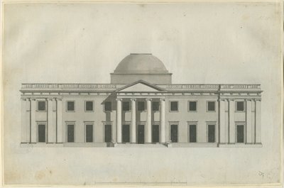 Chillington Hall: Feder- und Waschzeichnung, undatiert [1780er Jahre] von John Soane