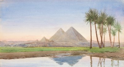 Die Pyramiden von Gizeh (2. Studie), ca. 1907-10 von John Somerscales
