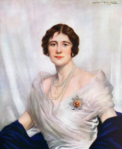 Krönungsporträt von Königin Elizabeth, der Königinmutter im Jahr 1937 von John St. Helier Lander