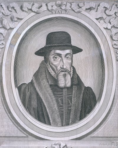 Ovales Porträt von John Foxe, ca. 1570, ca. 1700 von John Sturt