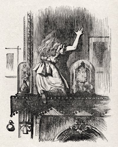 Alice hinter den Spiegeln von John Tenniel