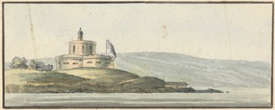 St. Maws Castle, Falmouth, Ost-Südost von John Thomas Serres
