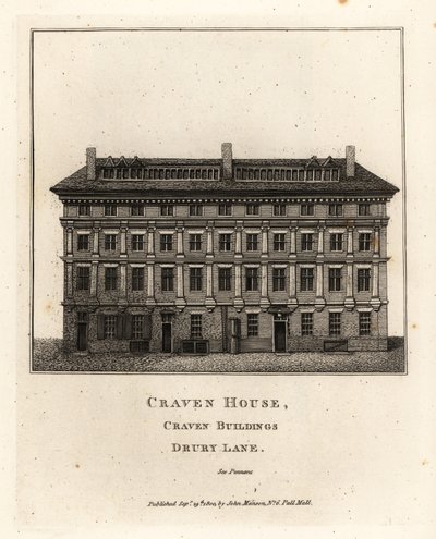 Craven House, Craven Buildings, Drury Lane, London von John Thomas Smith