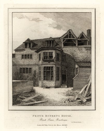 Prince Ruperts Haus, Beech Lane, Barbican von John Thomas Smith