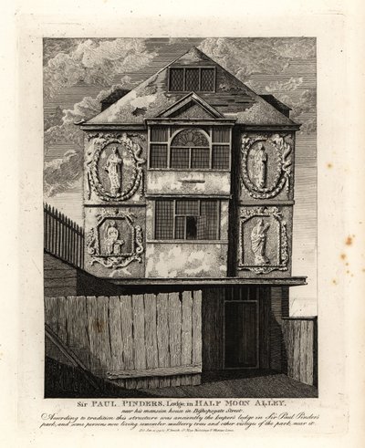 Sir Paul Pinders Lodge in Half Moon Alley von John Thomas Smith