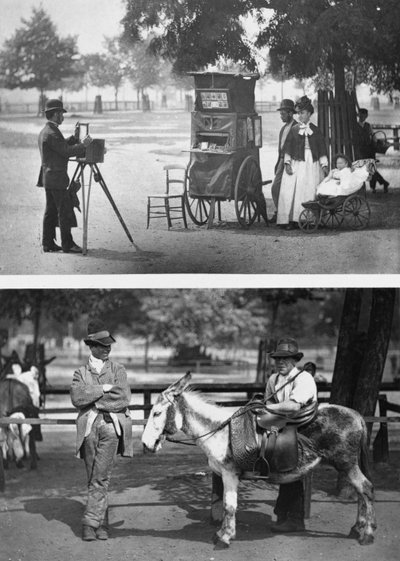 Fotografie auf dem Common und Warten auf Miete, 1876-77 von John Thomson