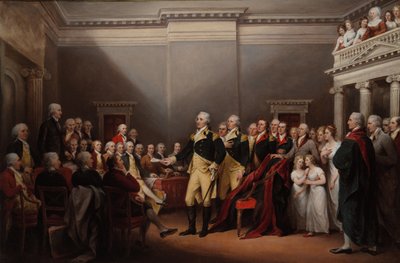 Der Rücktritt General Washingtons, 23. Dezember 1783 von John Trumbull