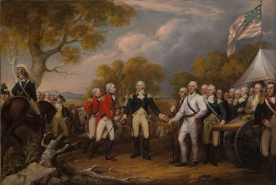 Die Kapitulation von General Burgoyne bei Saratoga, Oktober 16, 1777 von John Trumbull