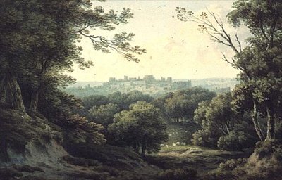 Eine entfernte Ansicht von Windsor Castle von John Warwick Smith