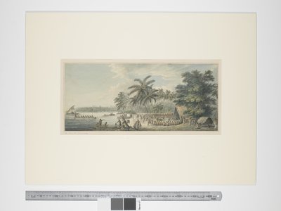 F.3 Eine Ansicht in Anamooka, um 1773-84 (Aquarell & Druckstiche) von John Webber
