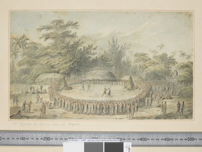 F.4 Der Empfang von Captain Cook in Hapaee, ca. 1773-84 von John Webber