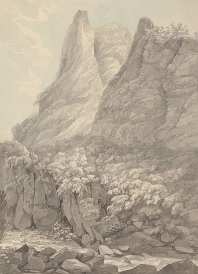 Thurshouse Tor vom Fluss Manifold aus, Derbyshire von John Webber