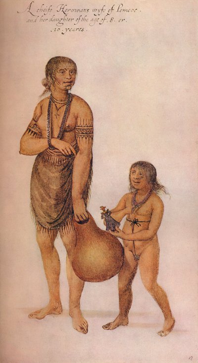 Eine Häuptlingsfrau, ca. 1585 von John White