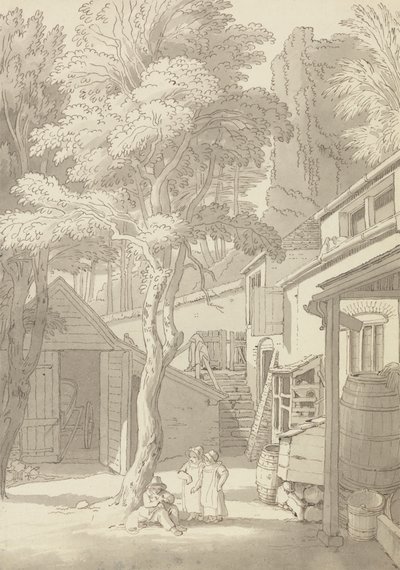 Der Innenhof von Mr. Banks Haus, Northernhay, Exeter von John White Abbott