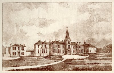 Das Irrenhaus von Newcastle upon Tyne, Coxlodge, ca. 1829 von John William Dyson