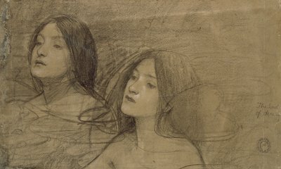 Studie von zwei Nymphen für 