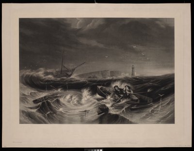 Darling und seine Tochter Grace auf dem Weg zum Wrack der Forfarshire. Wärter des Longstone-Leuchtturms auf den Farne-Inseln von John Wilson (after) Carmichael