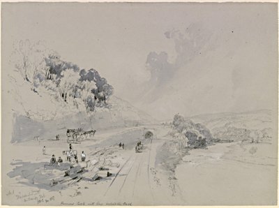 Whitchester Tunnel mit Unthank Hall von John Wilson Carmichael