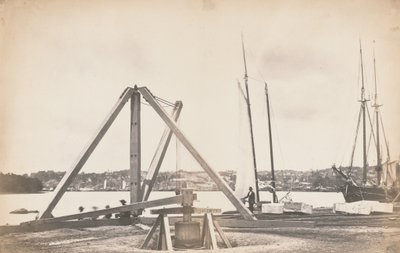 Bau des Washington Aquädukts, 1858-1859 von John Wood