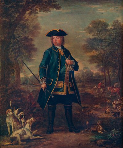 Sir Robert Walpole mit Hunden, 18. Jahrhundert von John Wooton