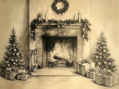 Gemütlicher Weihnachtskamin von Jolly and Dash