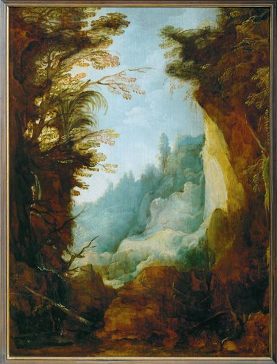 Schlucht zwischen Felsen von Joos or Josse de The Younger Momper