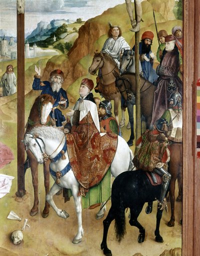Triptychon der Kreuzigung von Gent von Joos van Gent (fl.1460 75)