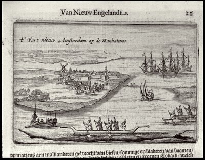 Blick auf Neu-Amsterdam, 1626-28 von Joost Hartgers