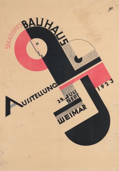 Plakat für die Staatliche Bauhaus-Ausstellung 1923 von Joost Schmidt