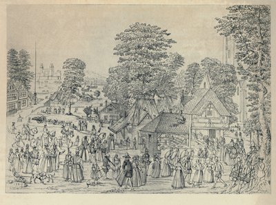Eine Hochzeitsfeier in Bermondsey, 1590, 1920 von Joris Hoefnagel