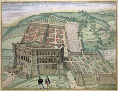 Ansicht der Villa Farnese und der Gärten, aus 