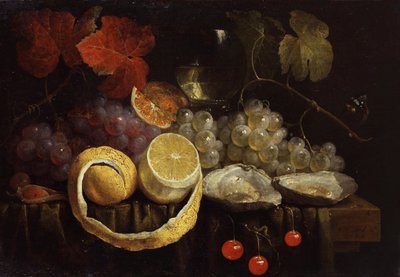 Stillleben mit Früchten und Austern von Joris van Son