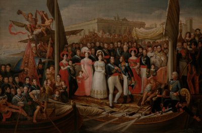 Landung von Ferdinand VII. in El Puerto de Santa María von José Aparicio