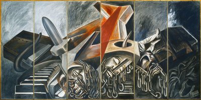 Sturzkampfbomber und Panzer, 1940 von José Clemente Orozco