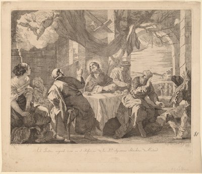 Das Abendmahl in Emmaus von José del Castillo, after Mateo Cerezo the younger