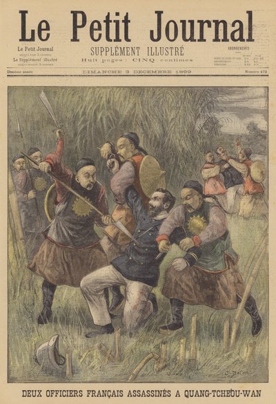 Tötung von zwei französischen Marineoffizieren in Guangzhouwan, China von Jose Belon